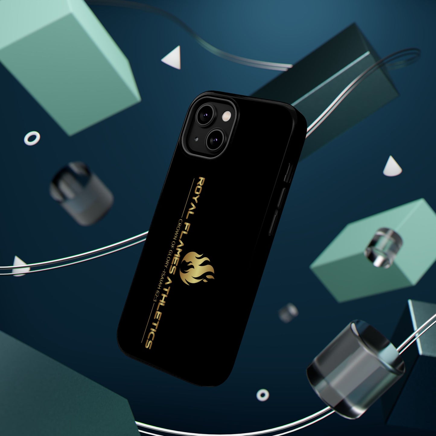 Black Durable Magnetic Tough Cases – Royal Flames Athletics Design