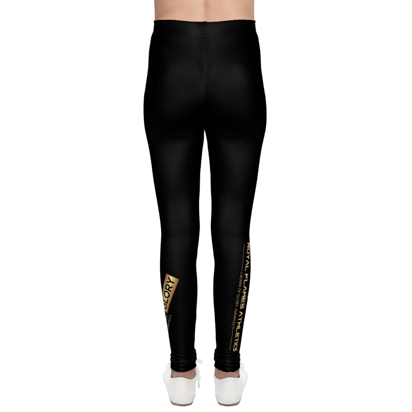 Youth Athletic Leggings with Flame Design - Perfect for Active Kids