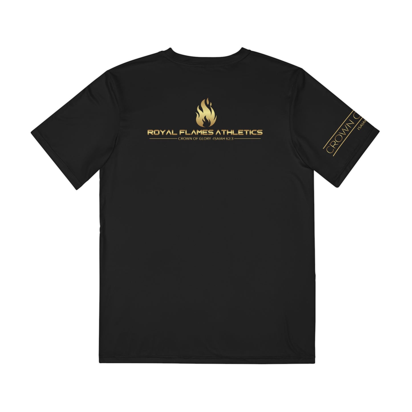 Men's Athletic Polyester Tee - Royal Flames Design