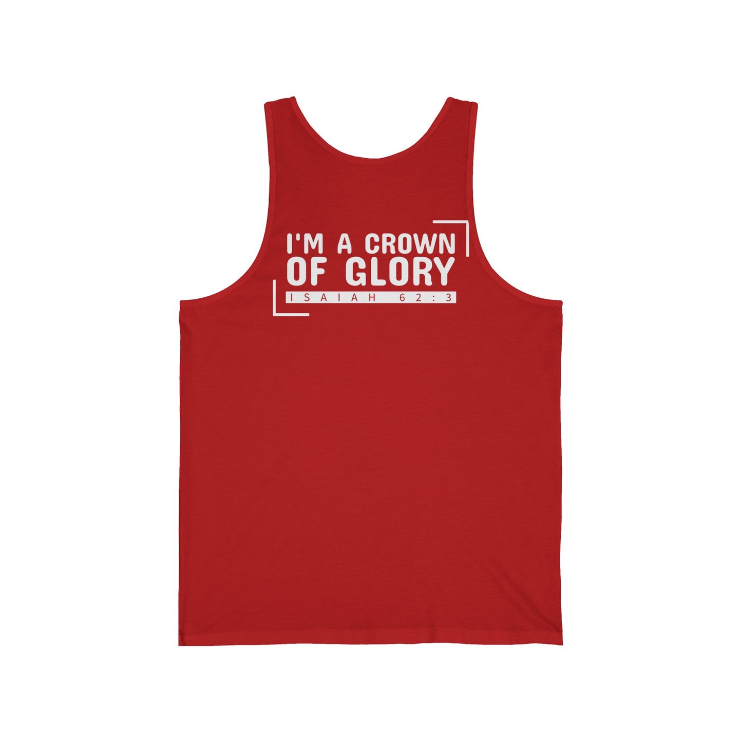 Inspirational Unisex Jersey Tank - "I'm a Crown of Glory" - Faith-Based Apparel