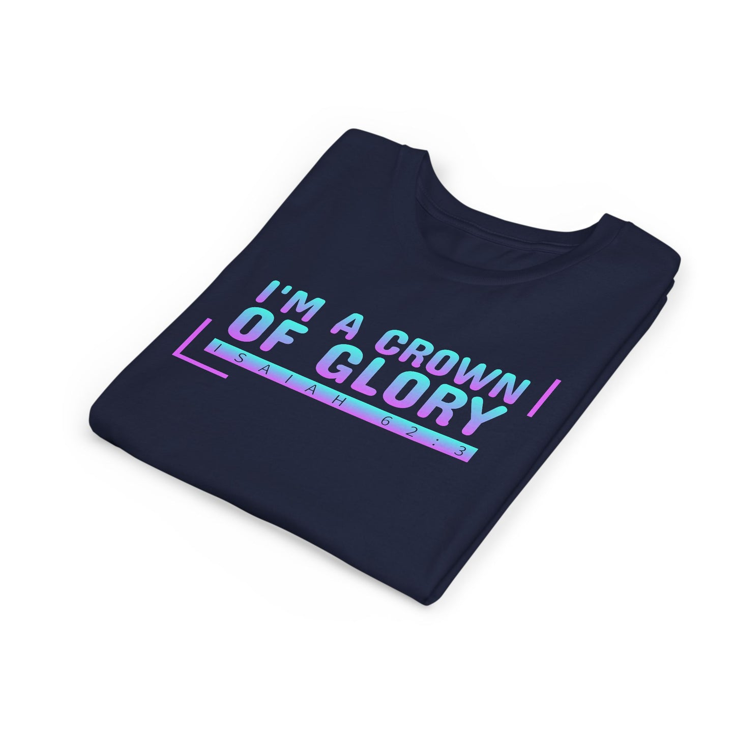 Inspirational Youth Short Sleeve Tee - "I'm a Crown of Glory" - Isaiah 62:3