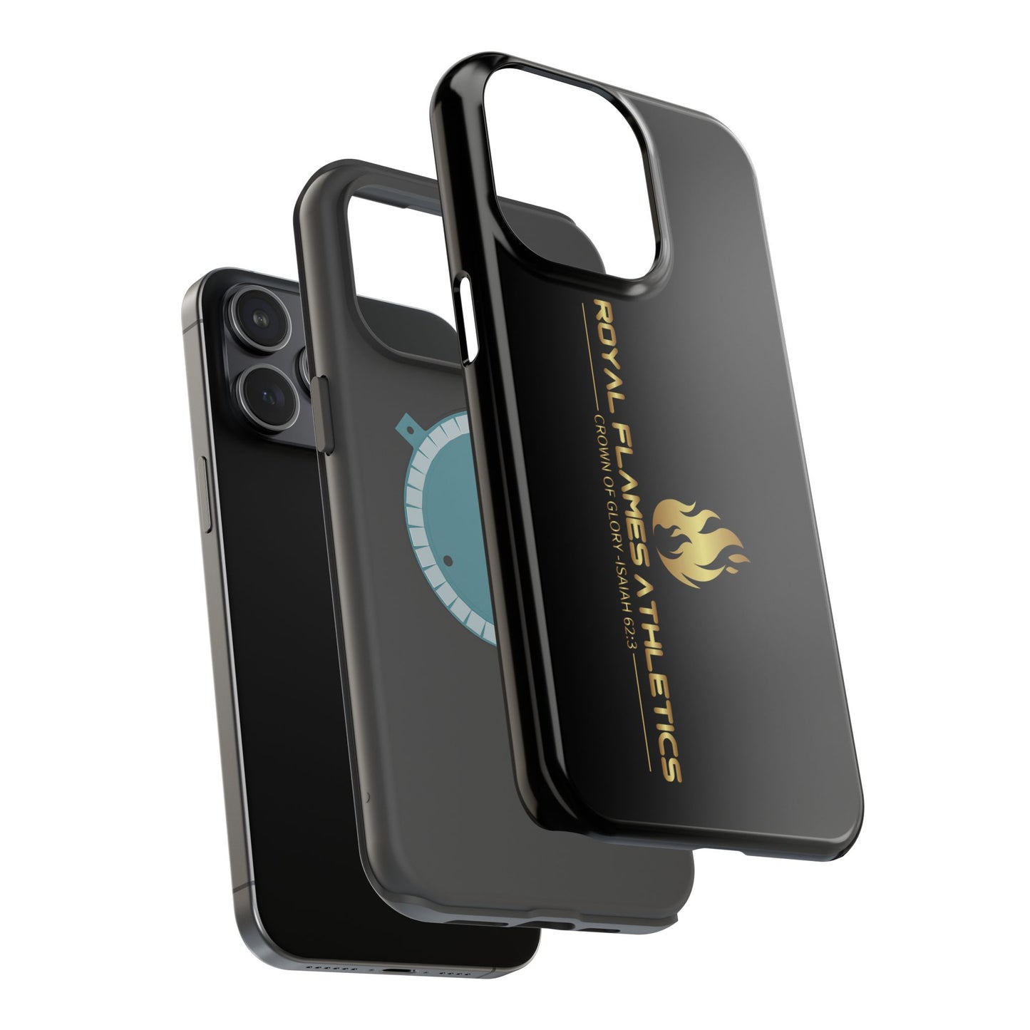 Black Durable Magnetic Tough Cases – Royal Flames Athletics Design
