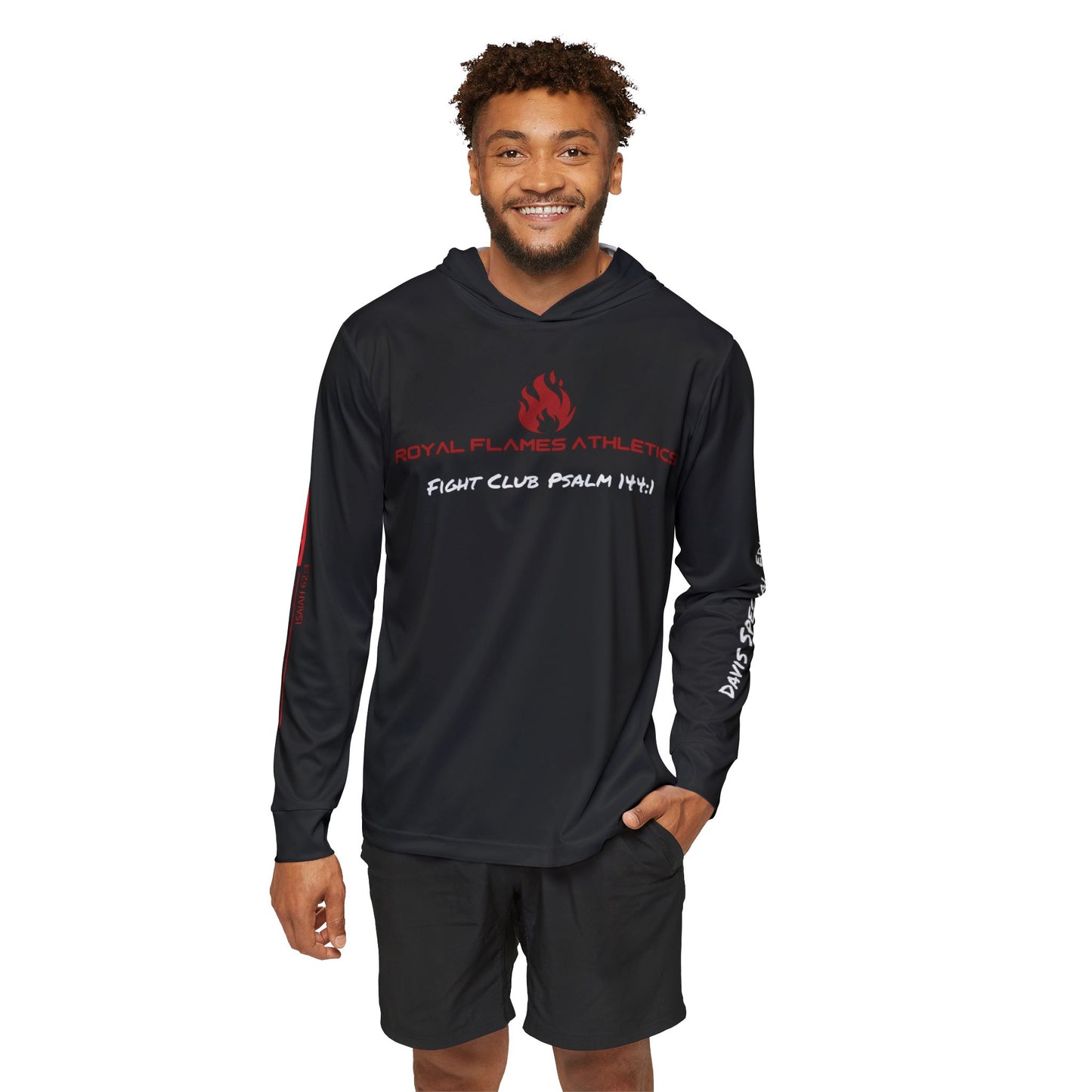 Royal Flames Athletics Fight Club Psalm 144:1 Combat Sports Warmup Hoodie - Davis Special Edition
