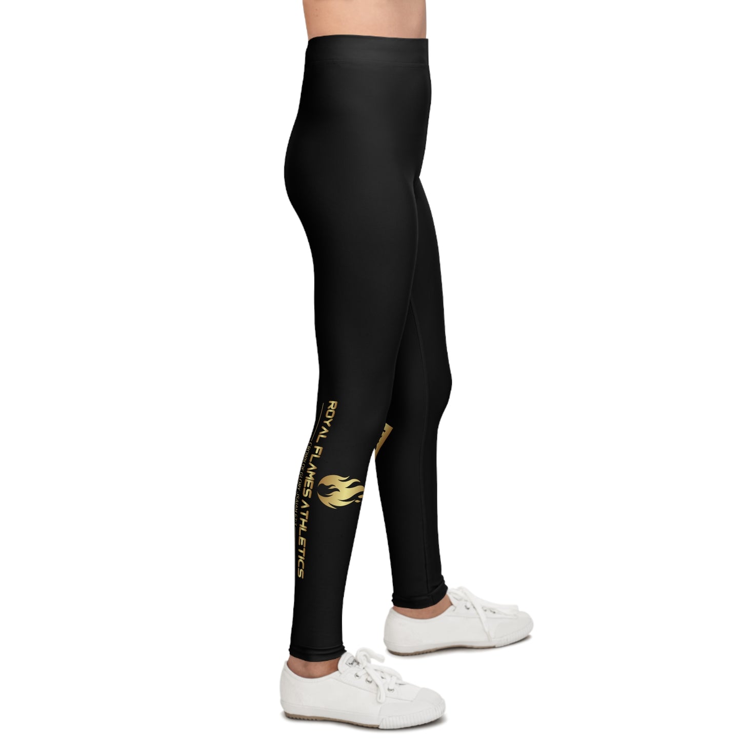 Youth Athletic Leggings with Flame Design - Perfect for Active Kids