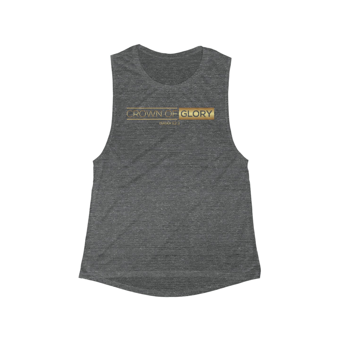 Crown of Glory Women's Flowy Scoop Muscle Tank - Inspirational Workout Top