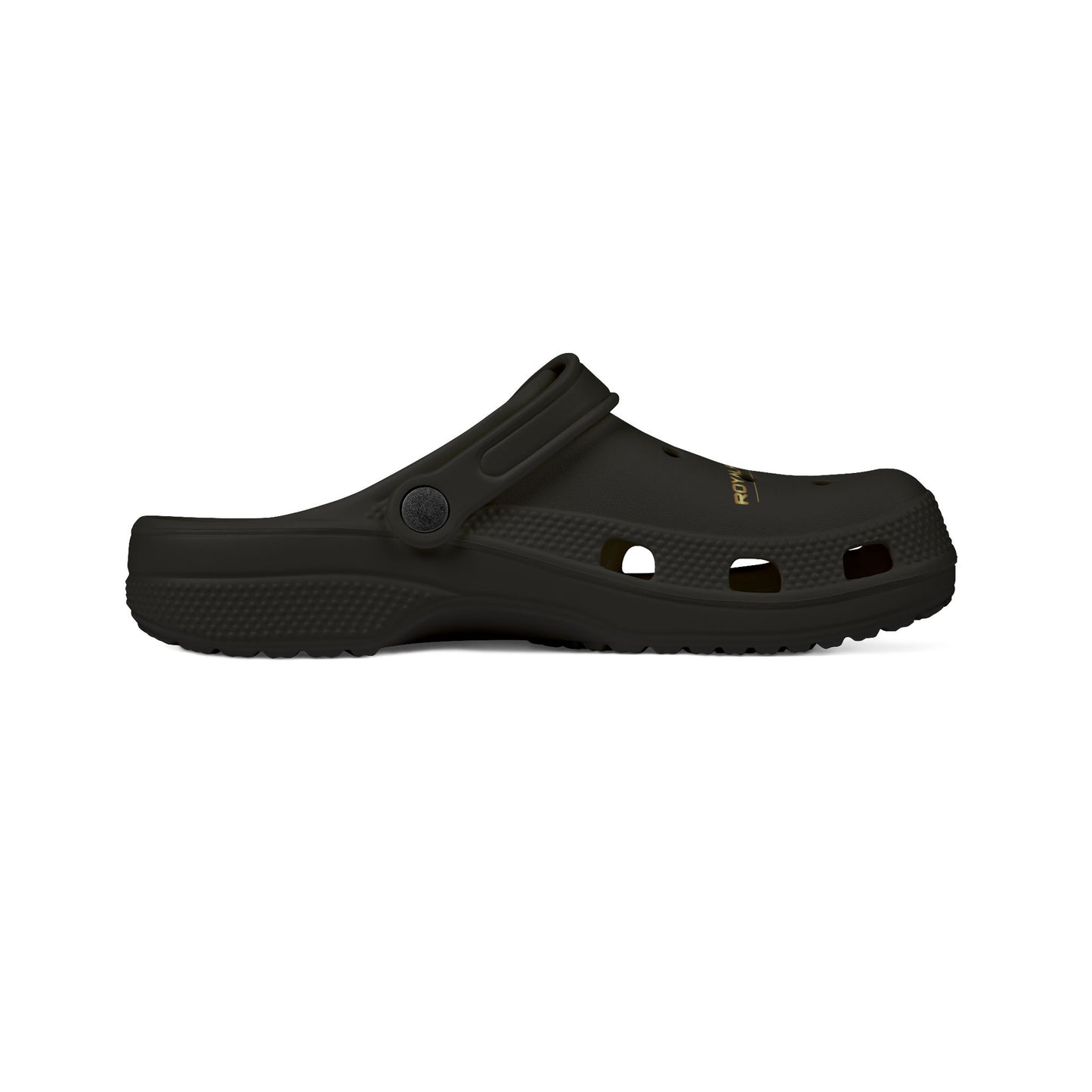 Black Royal Flames Rubber Foam Crocs