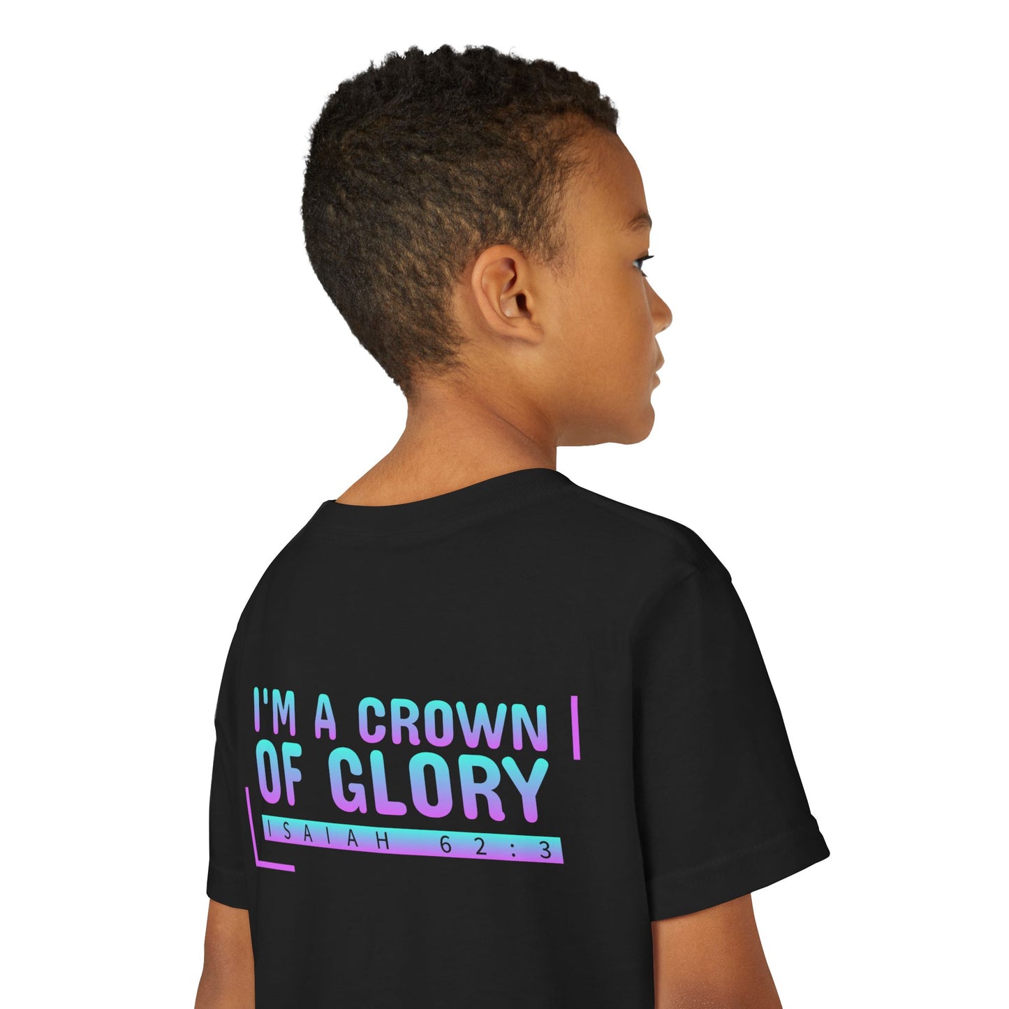 Inspirational Youth Short Sleeve Tee - "I'm a Crown of Glory" - Isaiah 62:3