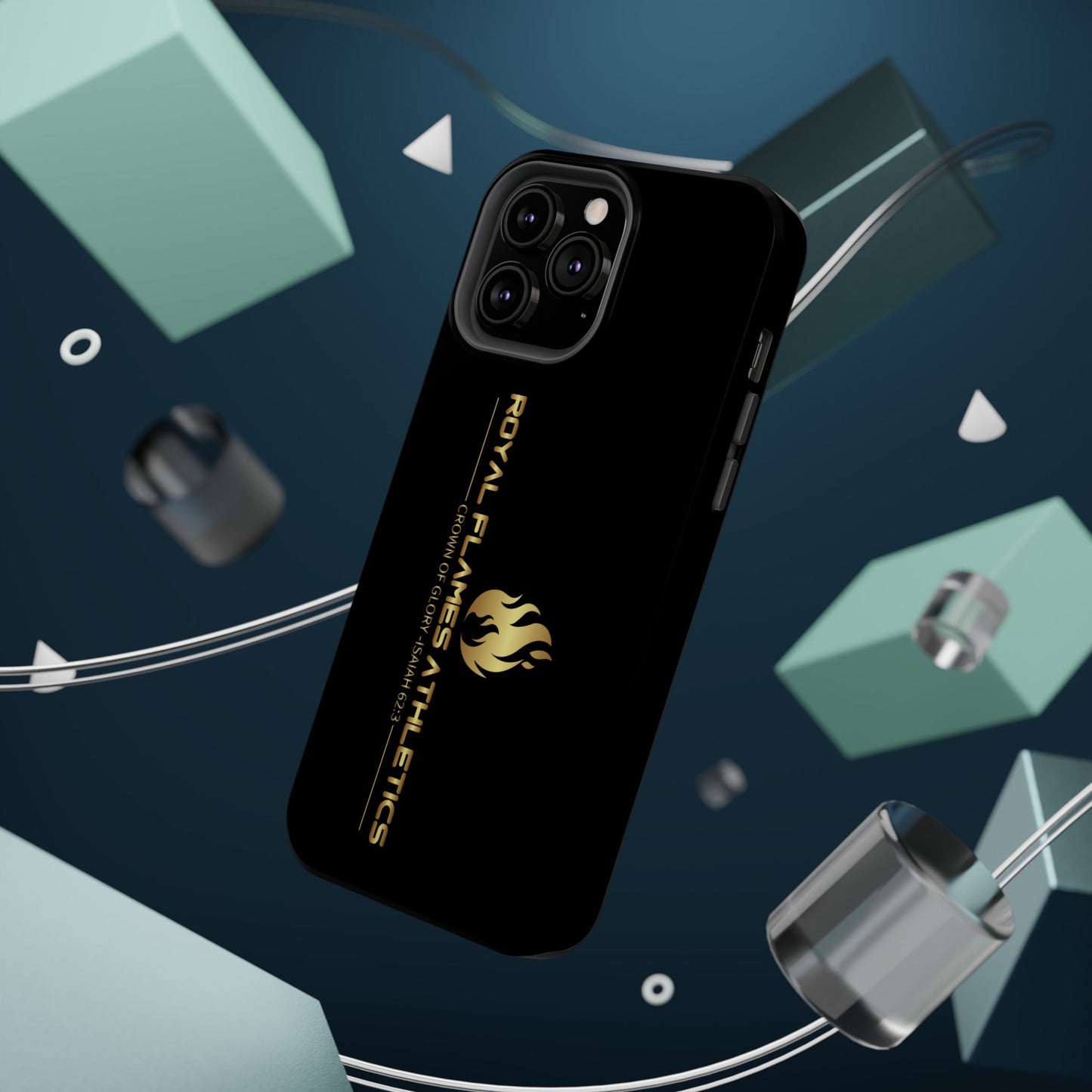 Black Durable Magnetic Tough Cases – Royal Flames Athletics Design