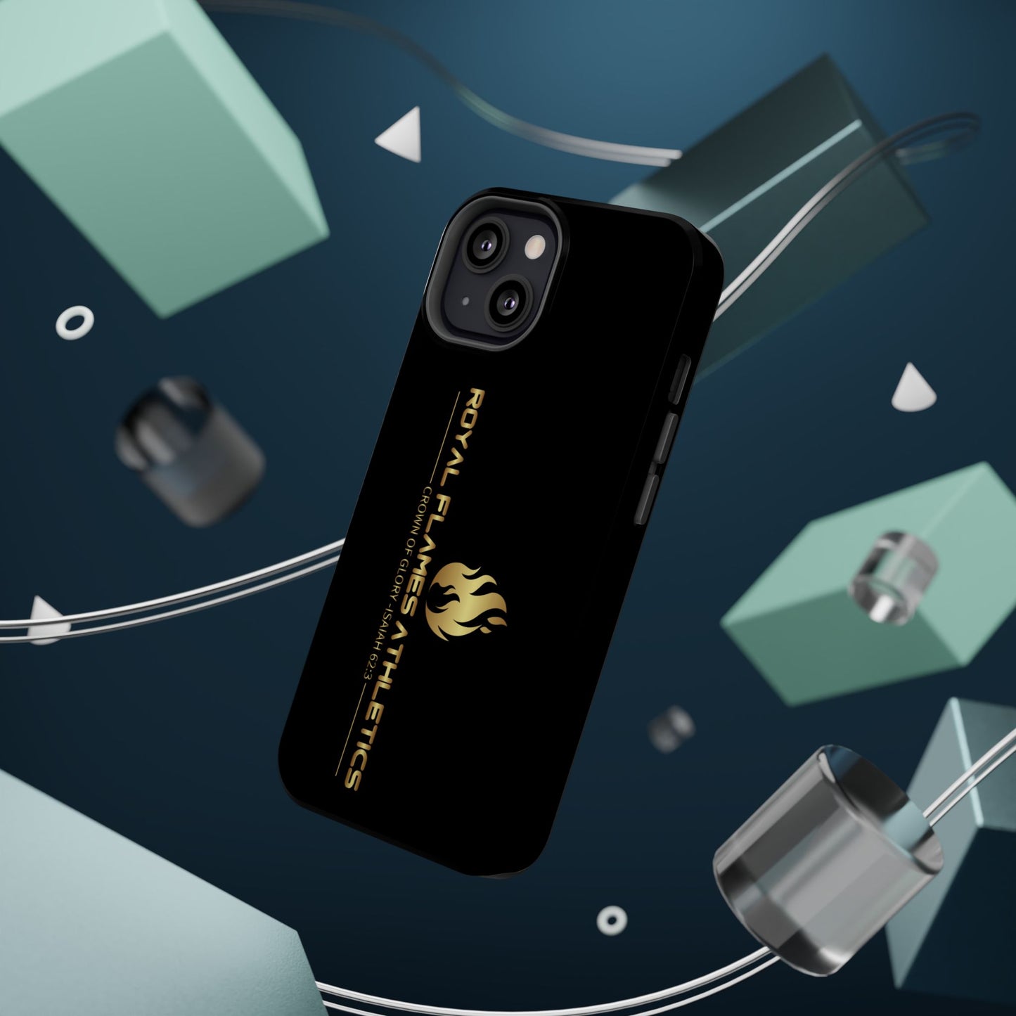Black Durable Magnetic Tough Cases – Royal Flames Athletics Design
