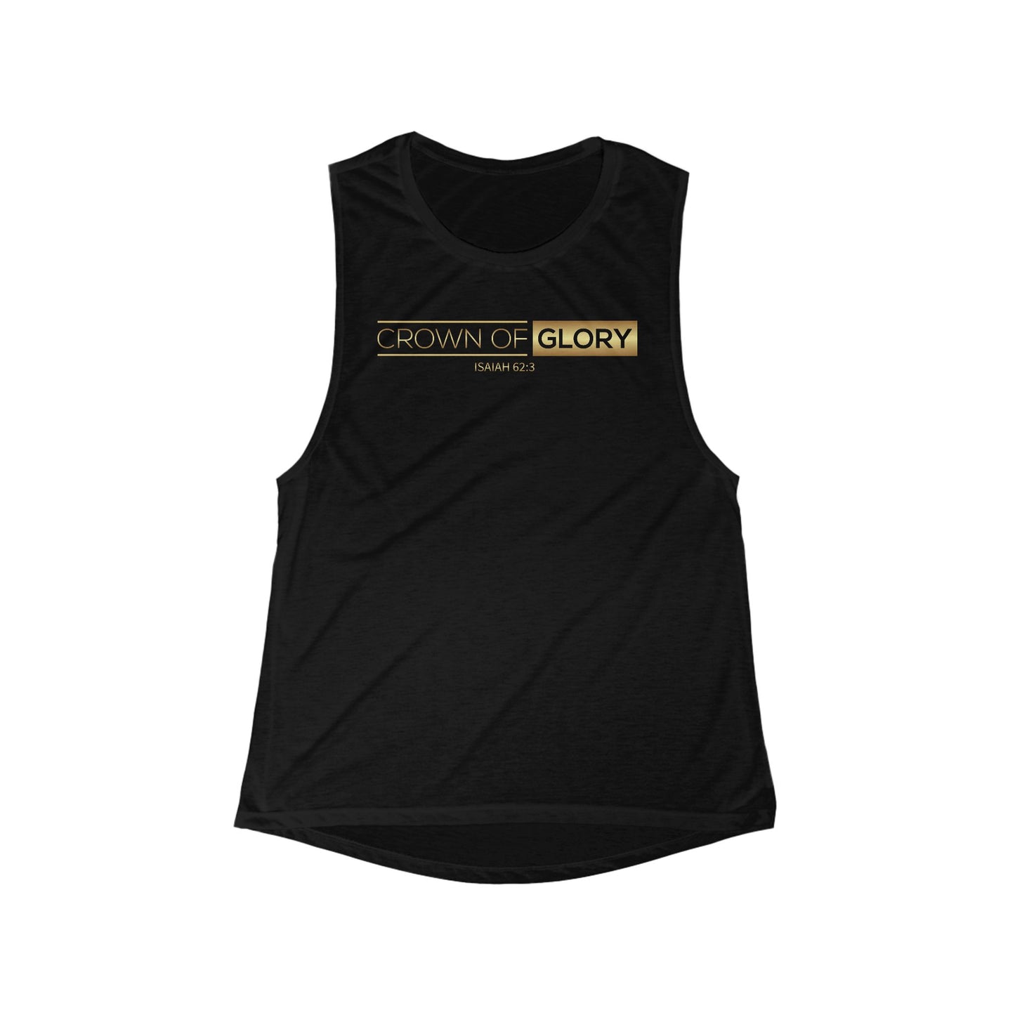 Crown of Glory Women's Flowy Scoop Muscle Tank - Inspirational Workout Top