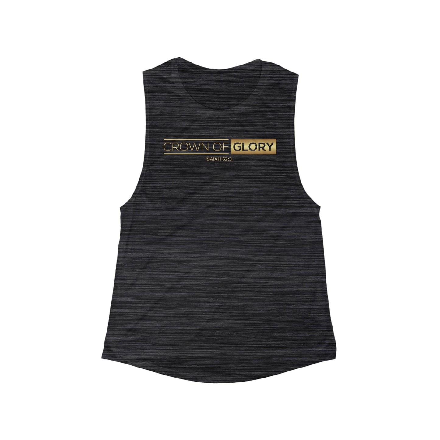Crown of Glory Women's Flowy Scoop Muscle Tank - Inspirational Workout Top