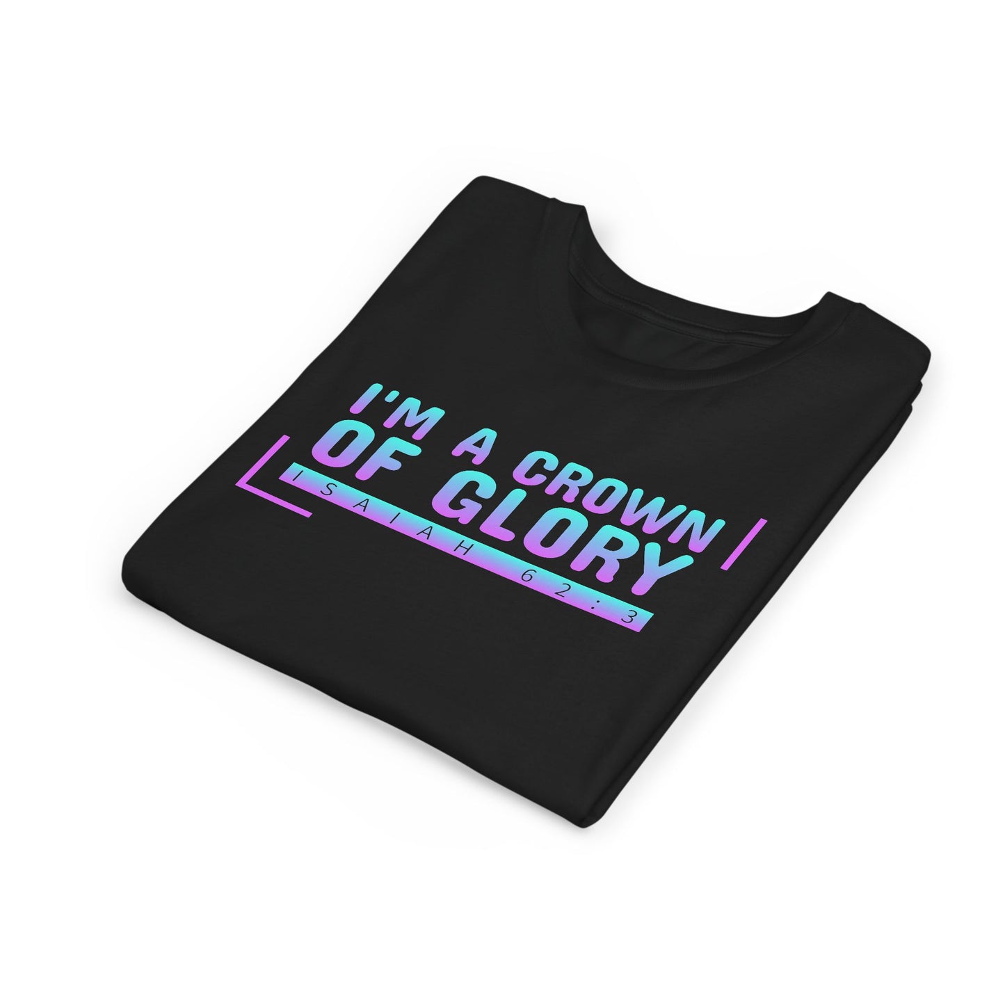 Inspirational Youth Short Sleeve Tee - "I'm a Crown of Glory" - Isaiah 62:3