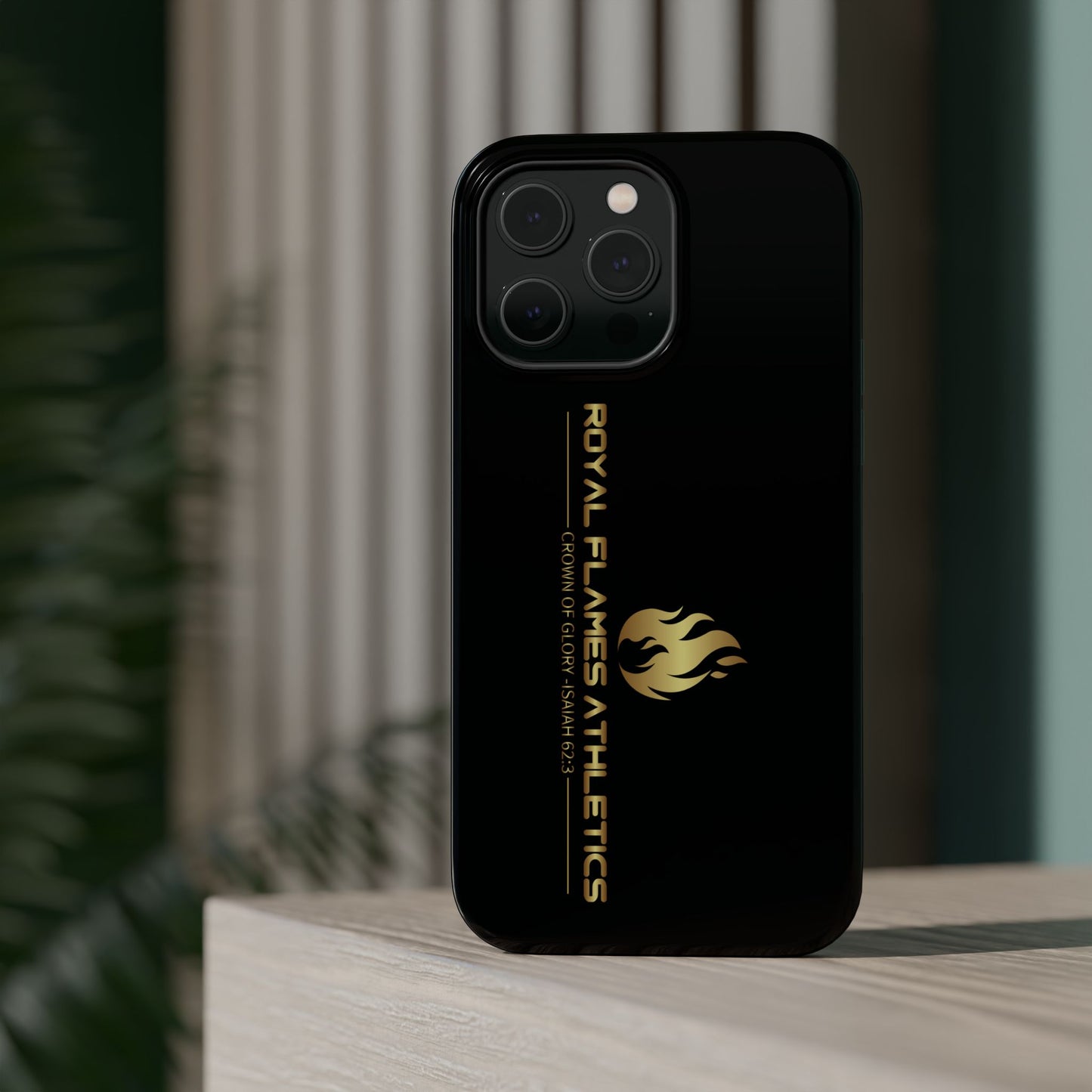 Black Durable Magnetic Tough Cases – Royal Flames Athletics Design