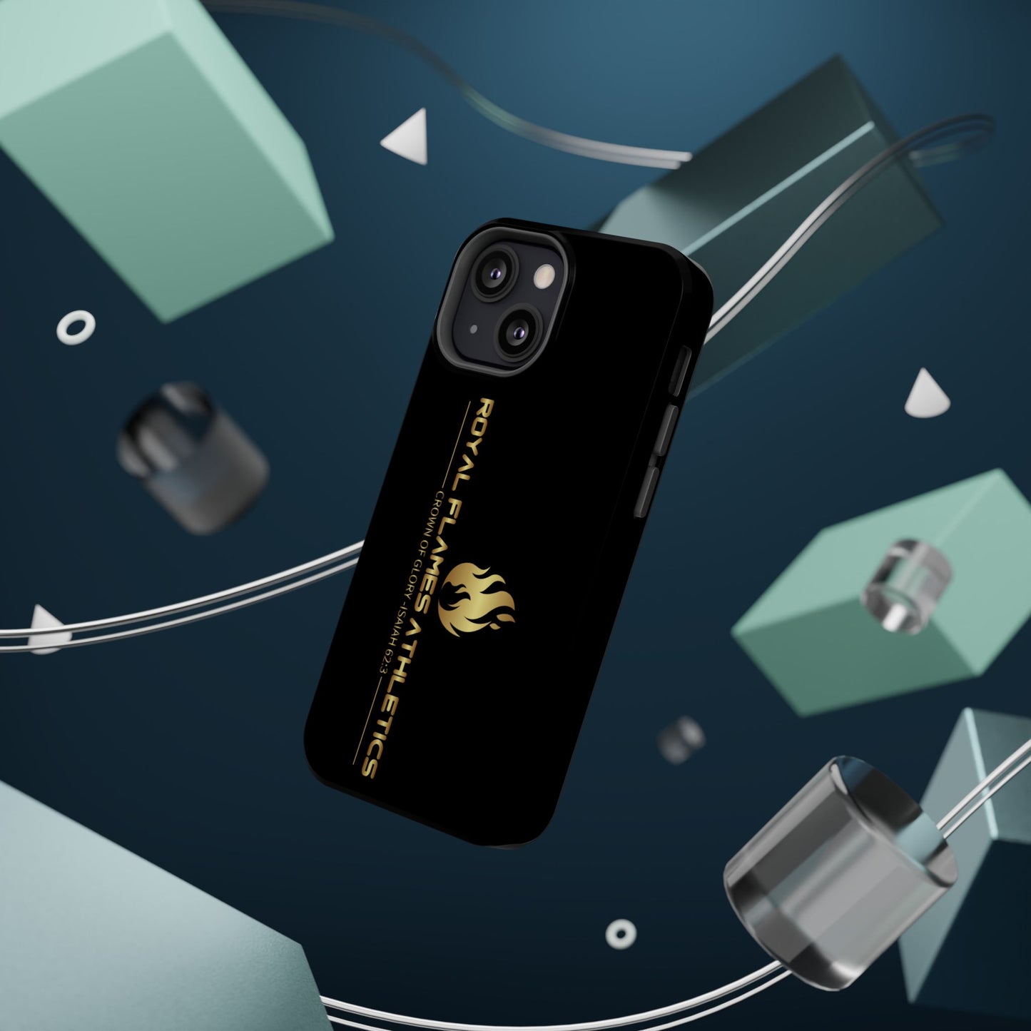 Black Durable Magnetic Tough Cases – Royal Flames Athletics Design