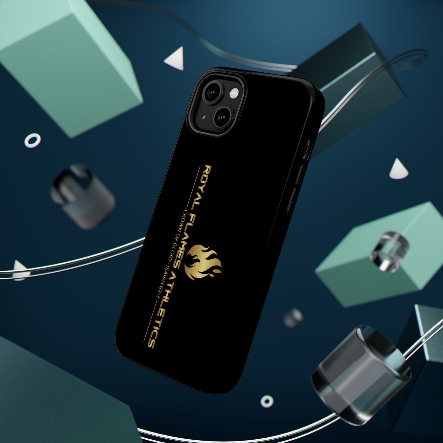 Black Durable Magnetic Tough Cases – Royal Flames Athletics Design