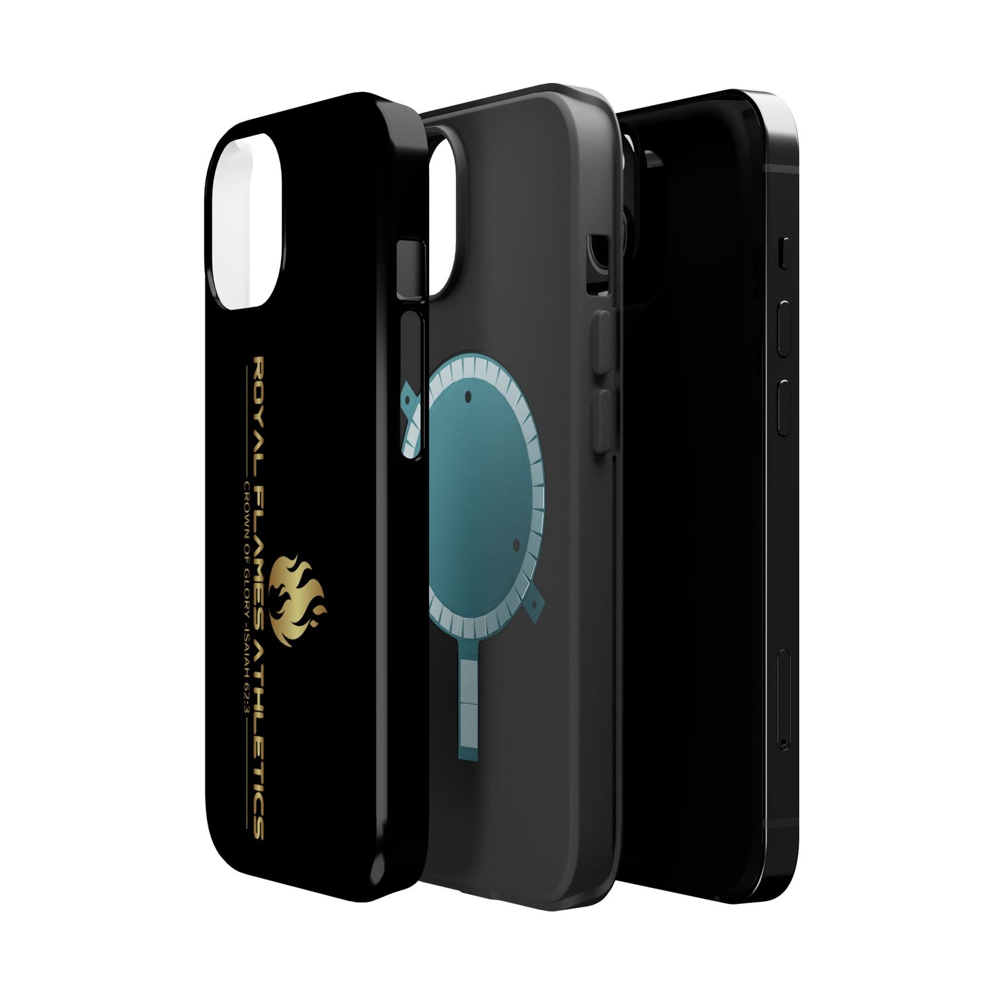 Black Durable Magnetic Tough Cases – Royal Flames Athletics Design