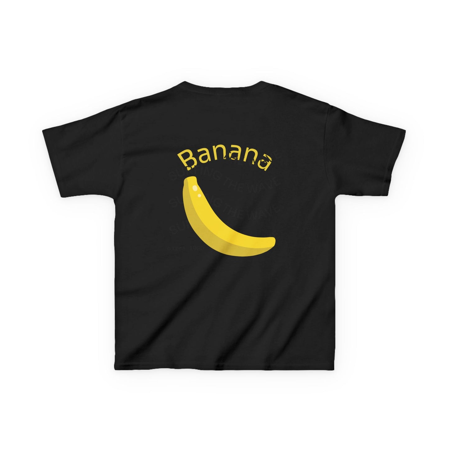 Kids T-Shirt — 'Bannana' Cute Yellow Banana Graphic Tee for Children