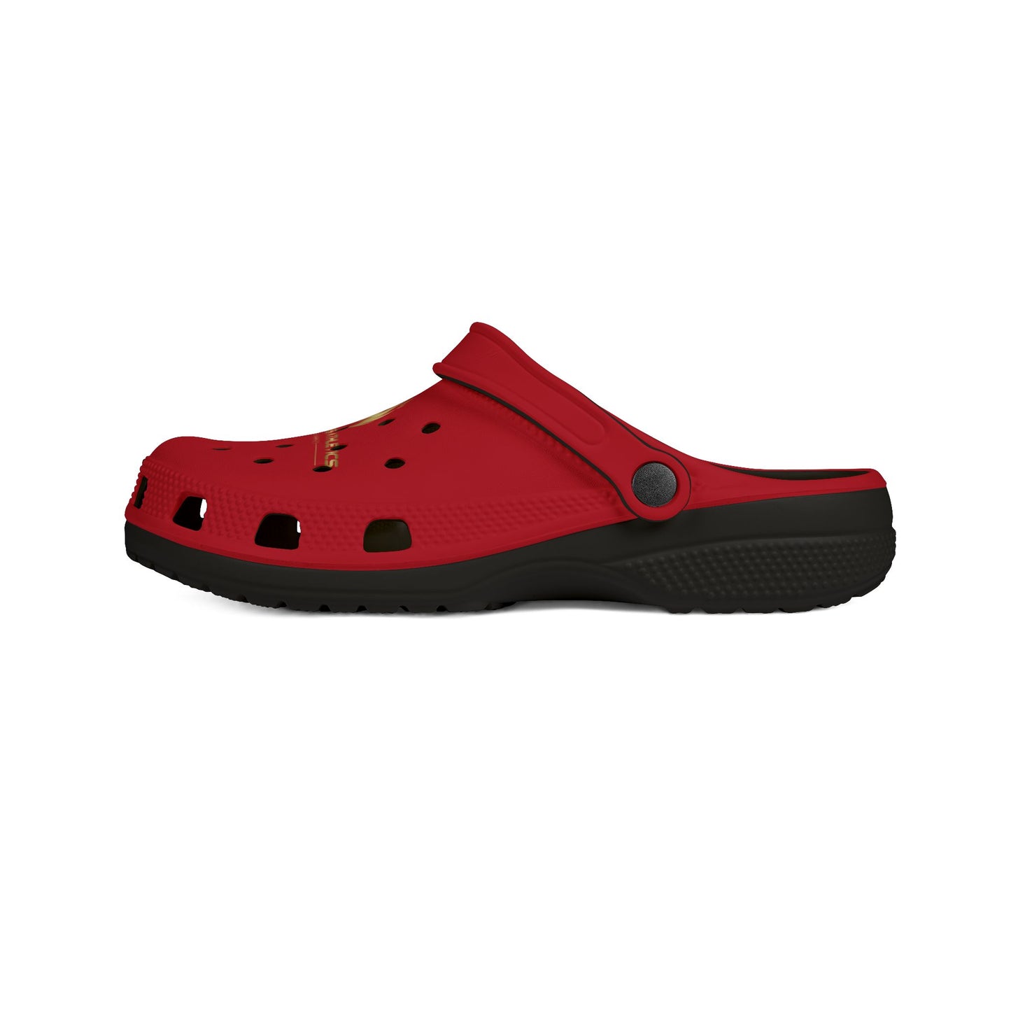Red Royal Flames Rubber Foam Crocs